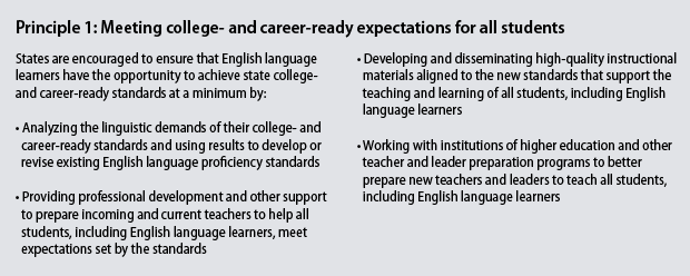 Principle 1: Meeting college- and career-ready expectations for all students