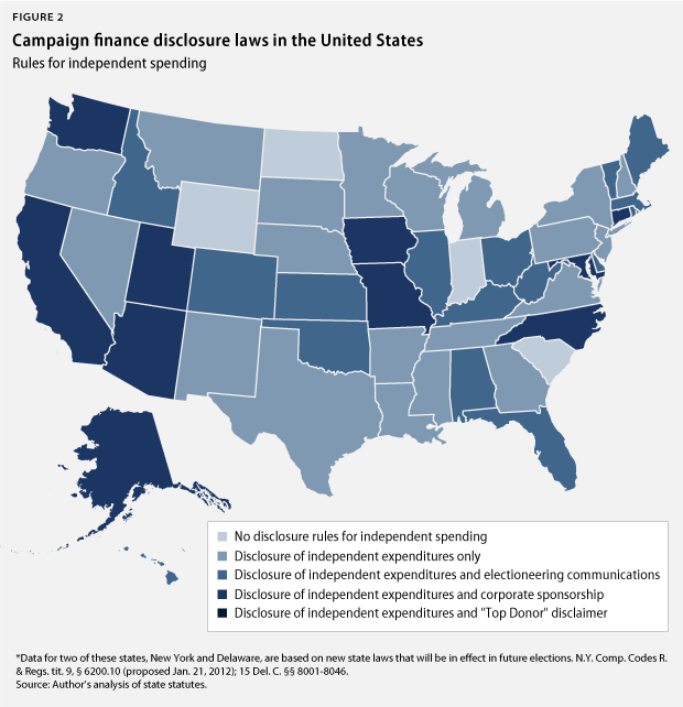 Campaign finance disclosure laws in the United States