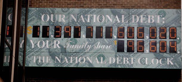 National debt deals counter