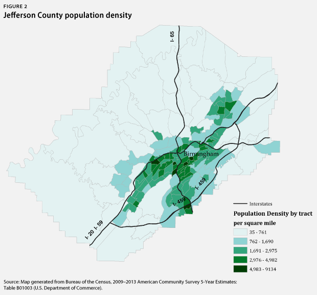 Jefferson County population density