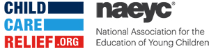 NAEYC and Child Care Relief Logos